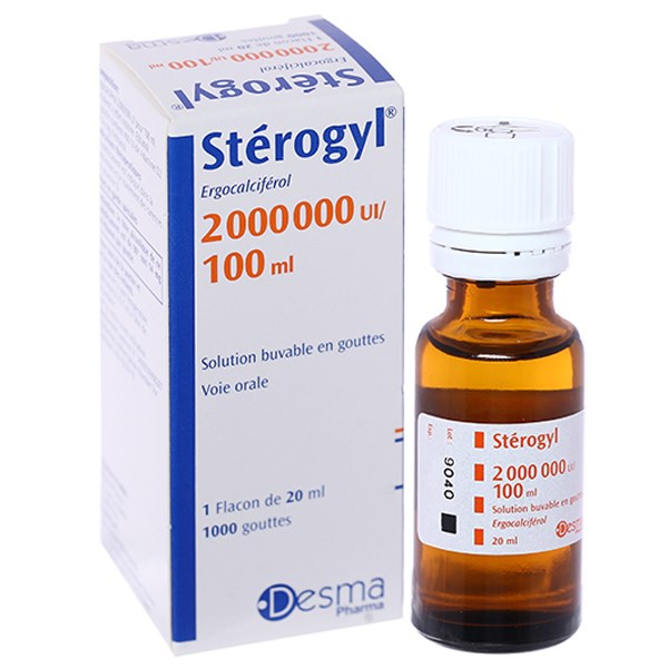 Dung dịch uống Stérogyl 2000000UI/100ml phòng và trị thiếu vitamin D