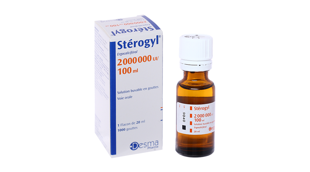 Dung dịch uống Stérogyl 2000000UI/100ml phòng và trị thiếu vitamin D