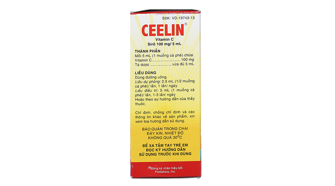 Siro Ceelin 100mg/5ml bổ sung vitamin C, tăng đề kháng chai 120ml - 8