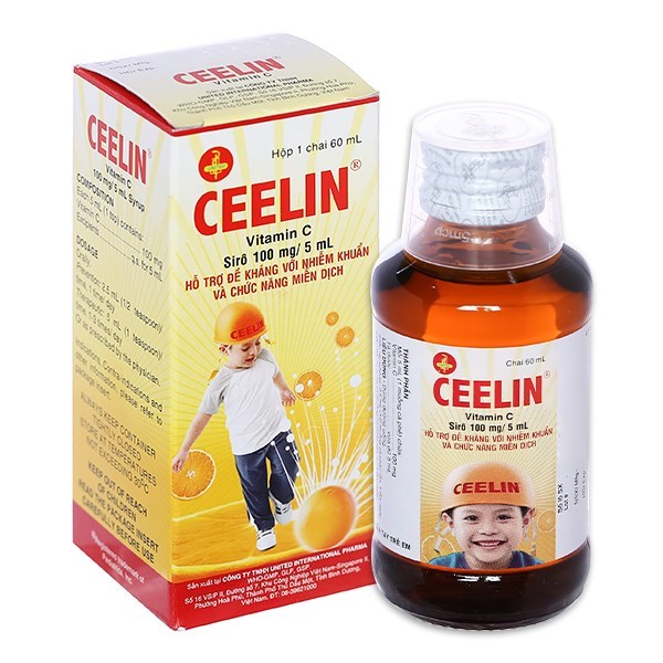 Siro Ceelin 100mg/5ml phòng, trị thiếu vitamin C ở trẻ nhỏ