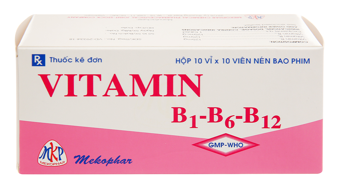 Vitamin B1-B6-B12 Mekophar trị rối loạn thần kinh, đau nhức