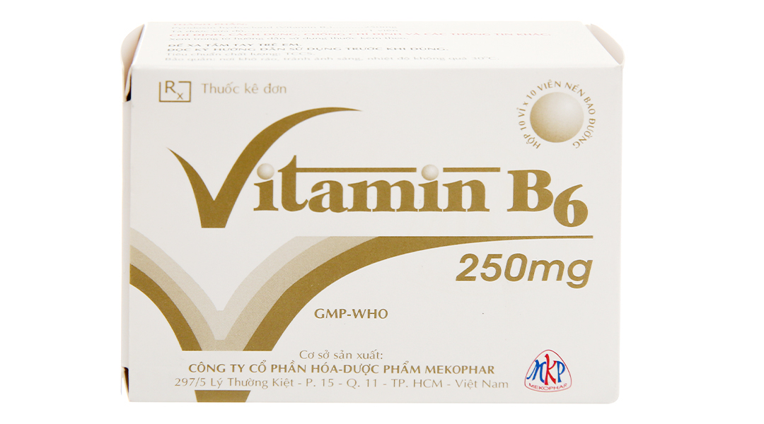 Vitamin B6 Mekophar 250mg trị thiếu máu, ngừa co giật