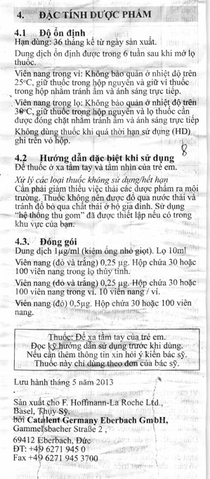 Rocaltrol 0.25mcg trị loãng xương, nhuyễn xương