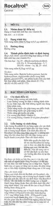 Rocaltrol 0.25mcg trị loãng xương, nhuyễn xương