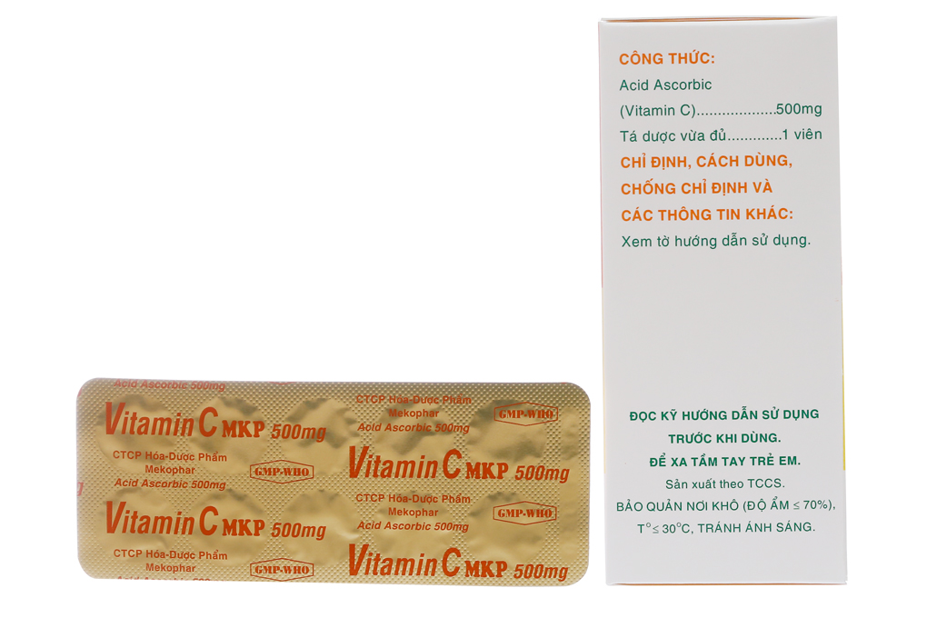 Thành phần phụ liệu của viên uống vitamin C 500mg là gì?
