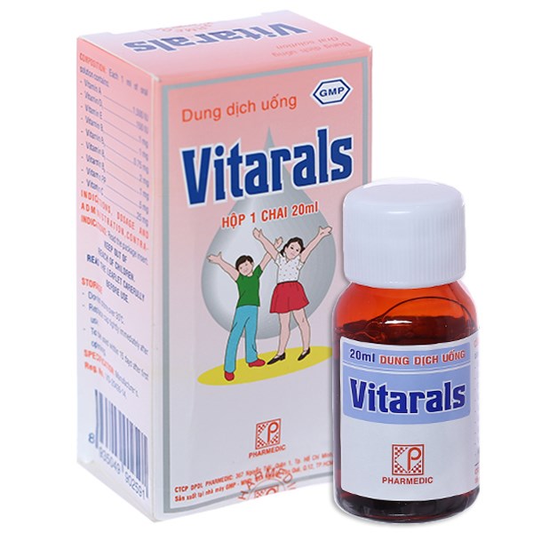 Dung dịch uống Vitarals bổ sung vitamin, trị còi xương