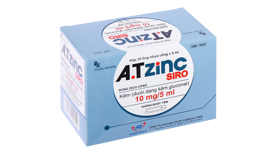 Dung dịch uống A.TZinC Siro hỗ trợ trị tiêu chảy, tăng đề kháng