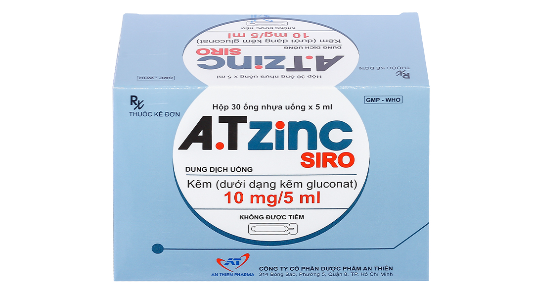 Dung dịch uống A.TZinC Siro hỗ trợ trị tiêu chảy, tăng đề kháng