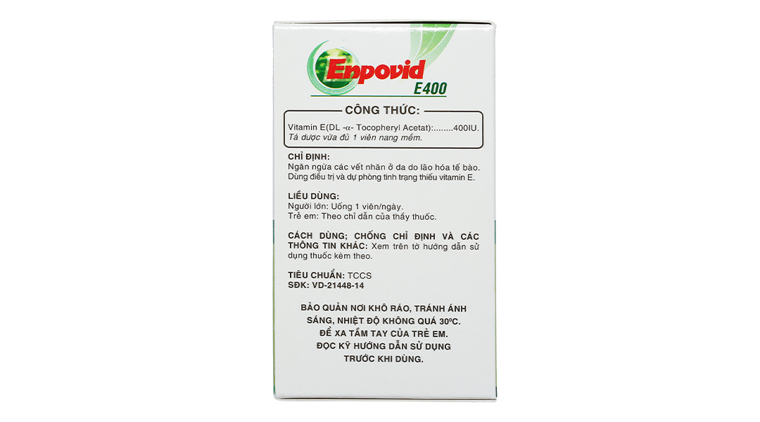 Enpovid E400 bổ sung vitamin E, ngừa lão hóa