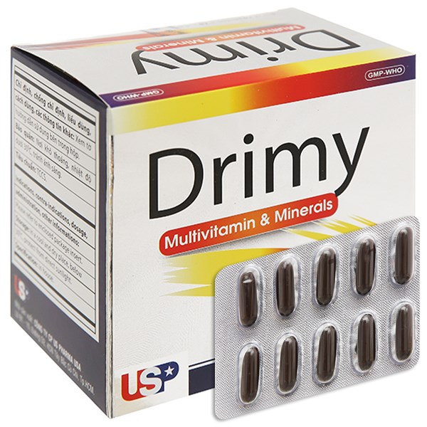 Drimy bổ sung vitamin và khoáng chất