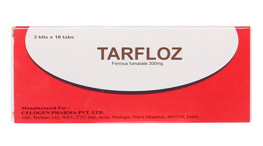 Tarfloz 300mg trị thiếu máu, thiếu sắt