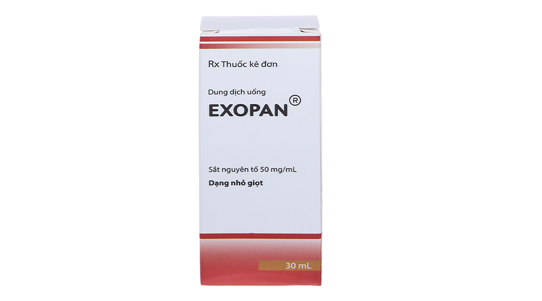 Dung dịch uống Exopan 50mg/ml trị thiếu máu, thiếu sắt chai 30ml - 04/ ...