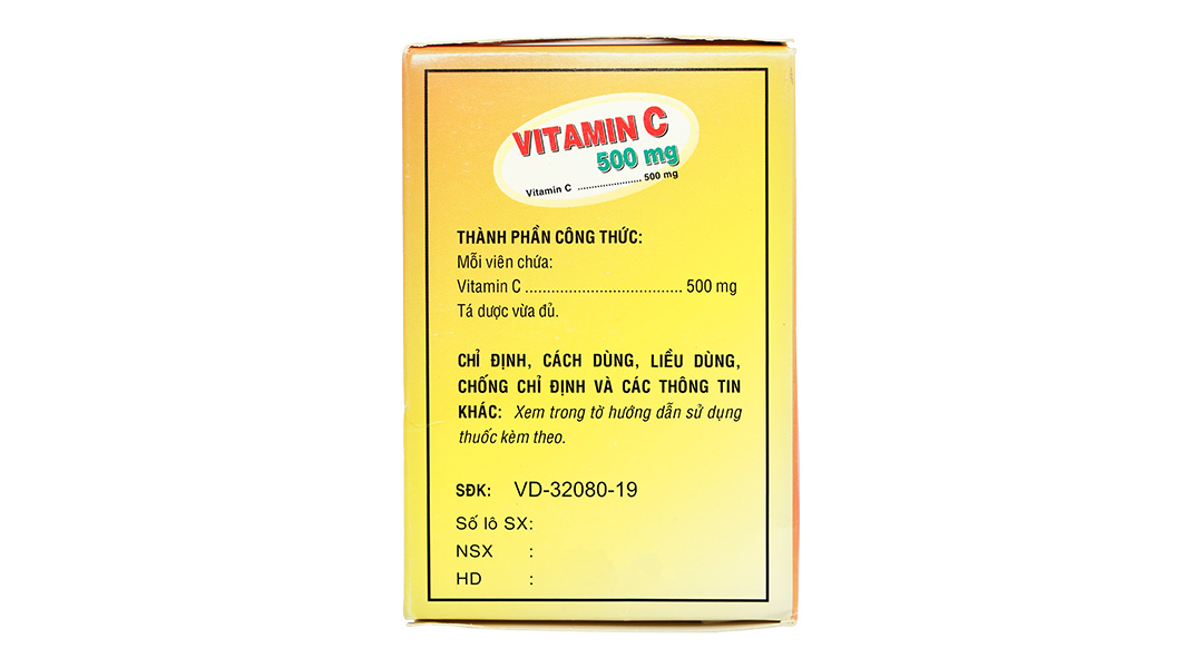 Vitamin C 500mg Phapharco trị thiếu hụt vitamin C