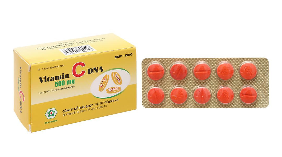 Vitamin C DNA Mekophar 500mg trị thiếu vitamin C