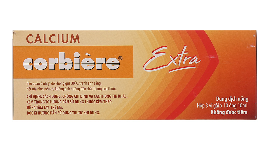 Dung dịch uống Calcium Corbière Extra trị loãng xương, còi xương