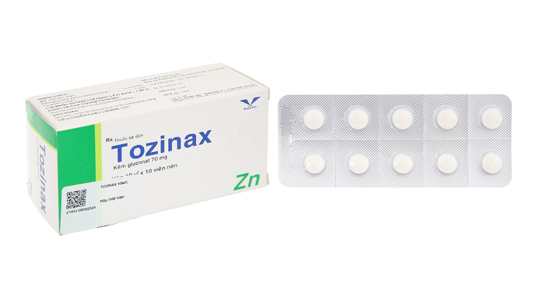 Tozinax 10mg phòng và điều trị thiếu kẽm