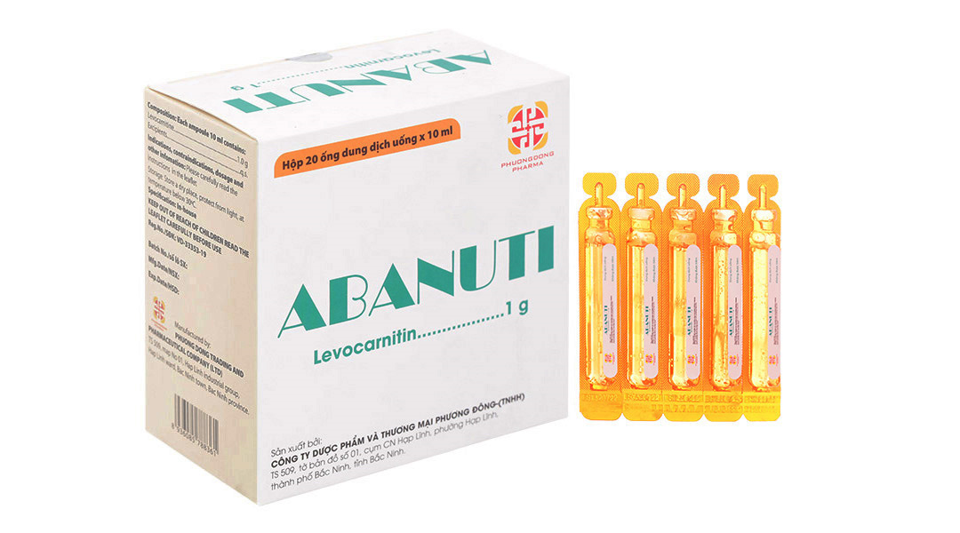 Dung dịch uống Abanuti 1g/10ml trị thiếu Carnitine