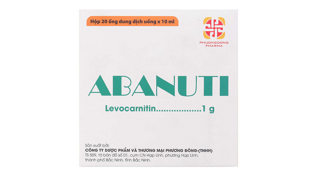 Dung dịch uống Abanuti 1g/10ml trị thiếu Carnitine