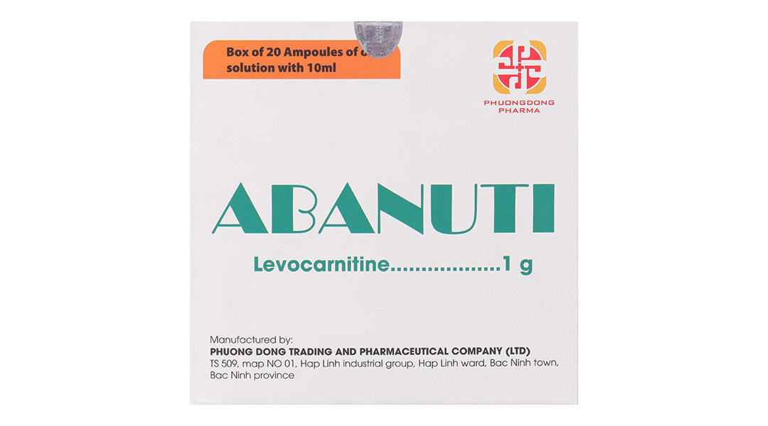 Dung dịch uống Abanuti 1g/10ml trị thiếu Carnitine