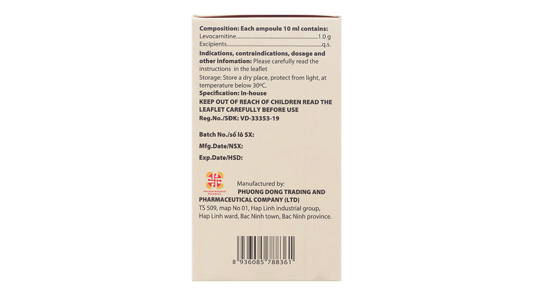 Dung dịch uống Abanuti 1g/10ml trị thiếu Carnitine