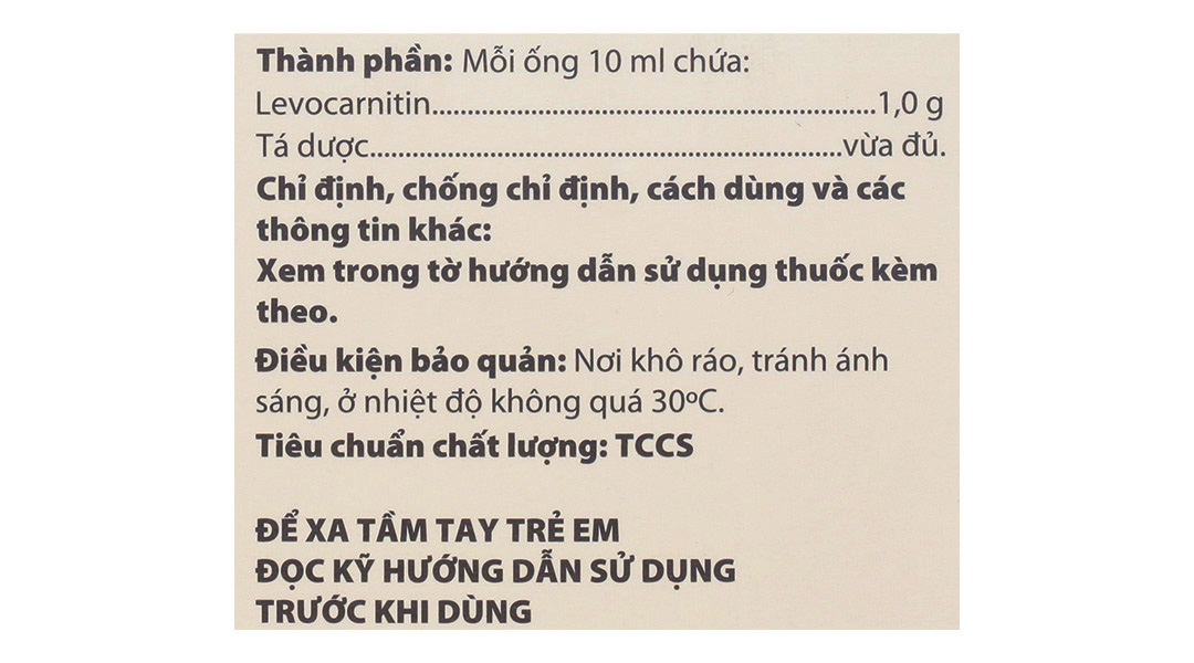 Dung dịch uống Abanuti 1g/10ml trị thiếu Carnitine