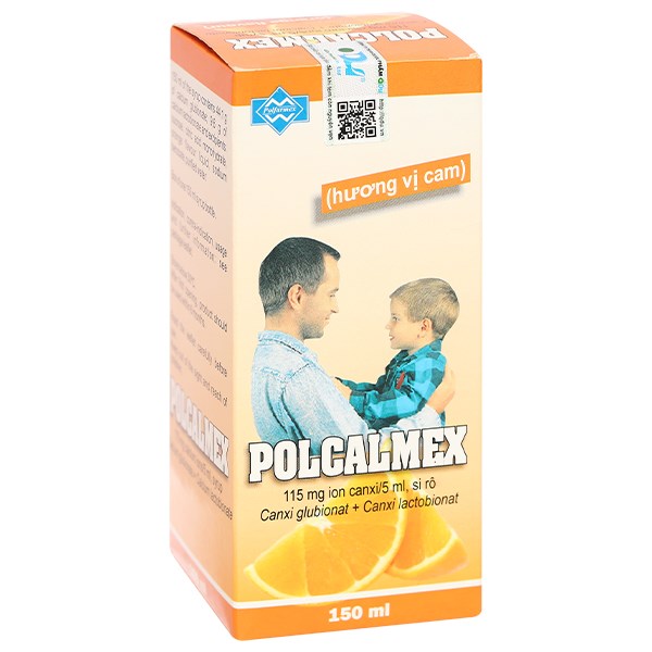 Siro Polcalmex vị cam bổ sung Canxi