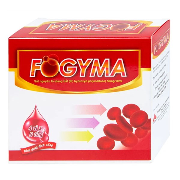 Dung dịch uống Fogyma 50mg/10ml trị thiếu máu do thiếu sắt