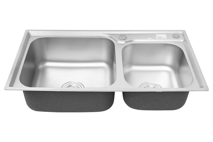 Chậu rửa chén 2 ngăn inox Eurolife EL-C7843 Màu Inox