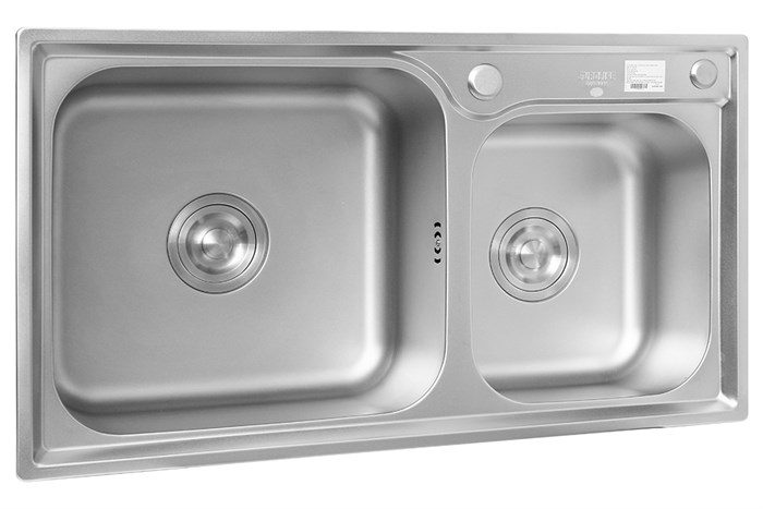 Chậu rửa chén 2 ngăn inox Eurolife EL-C7843 Màu Inox