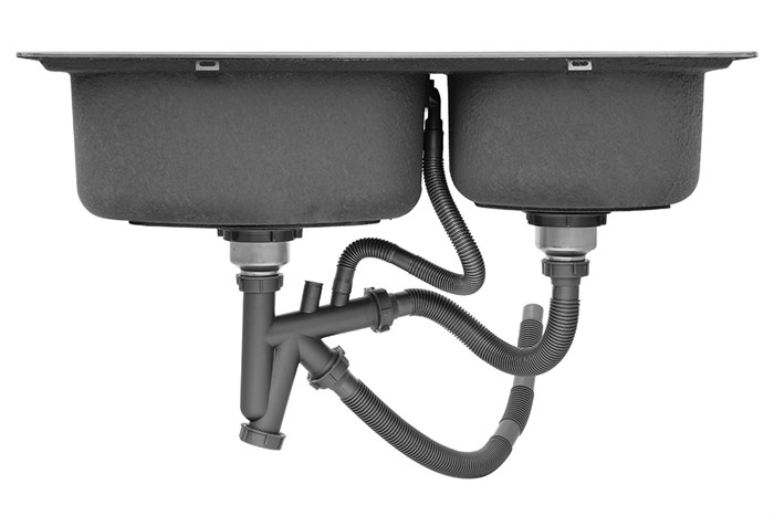 Chậu rửa chén 2 ngăn inox Eurolife EL-C7843 Màu Inox