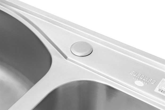 Chậu rửa chén 2 ngăn inox Eurolife EL-C8145 Màu Inox