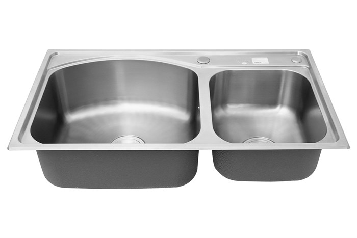 Chậu rửa chén 2 ngăn inox Eurolife EL-C8145 Màu Inox