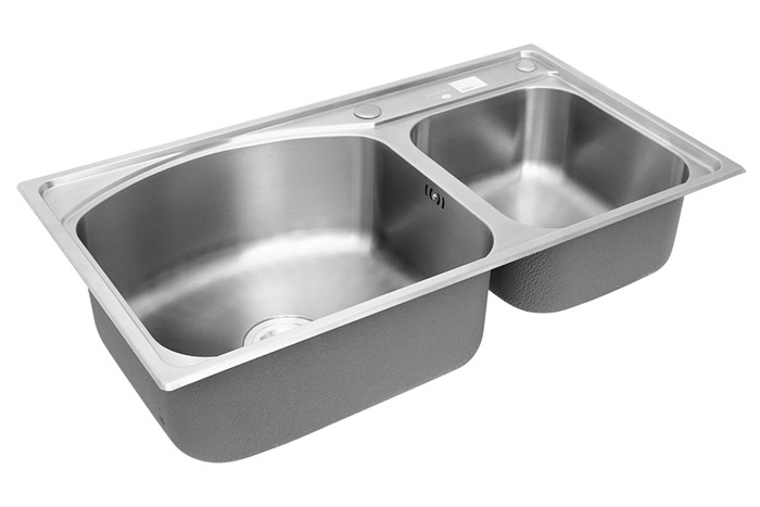 Chậu rửa chén 2 ngăn inox Eurolife EL-C8145 Màu Inox
