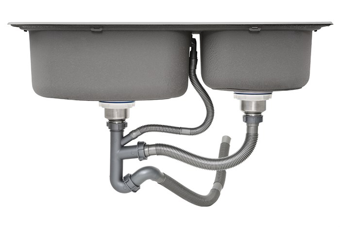 Chậu rửa chén 2 ngăn inox Eurolife EL-C8145 Màu Inox