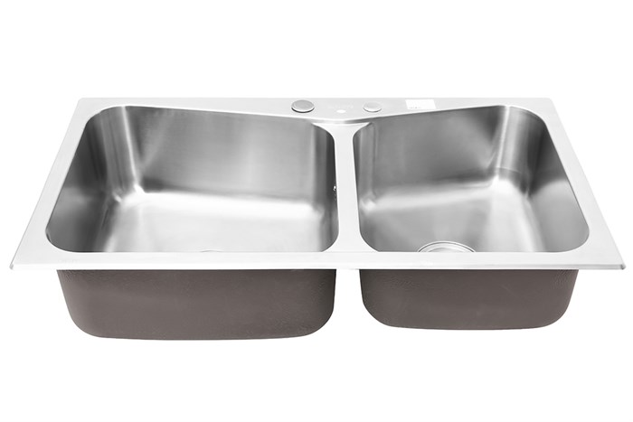 Chậu rửa chén 2 ngăn inox Eurolife EL-C8245 Màu Inox