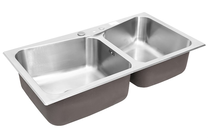 Chậu rửa chén 2 ngăn inox Eurolife EL-C8245 Màu Inox