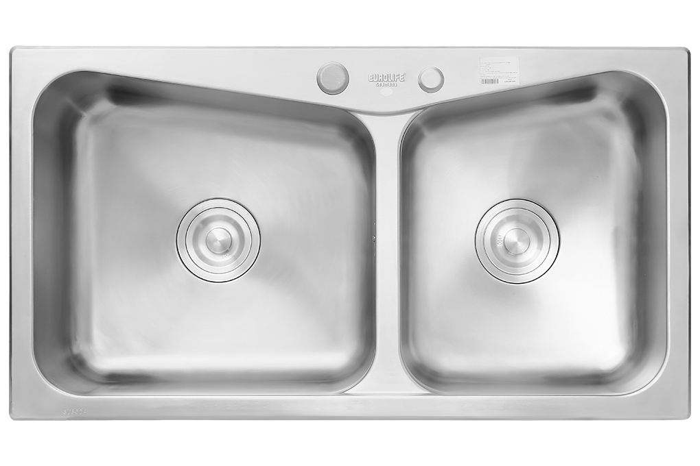 Chậu rửa chén 2 ngăn inox Eurolife EL-C8245 Màu Inox