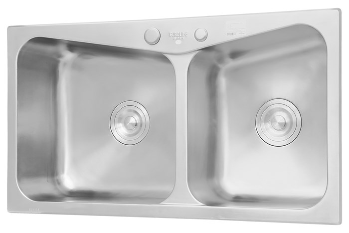 Chậu rửa chén 2 ngăn inox Eurolife EL-C8245 Màu Inox