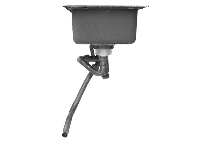 Chậu rửa chén 2 ngăn 1 hố rác inox Eurolife EL-C9245 Màu Inox