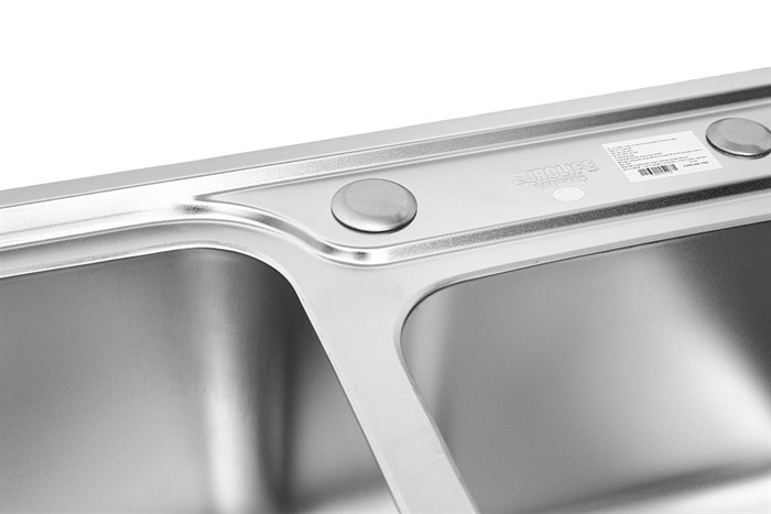Chậu rửa chén 2 ngăn 1 hố rác inox Eurolife EL-C9245 Màu Inox
