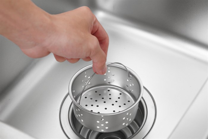 Chậu rửa chén 2 ngăn 1 hố rác inox Eurolife EL-C9245 Màu Inox