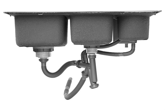 Chậu rửa chén 2 ngăn 1 hố rác inox Eurolife EL-C9245 Màu Inox