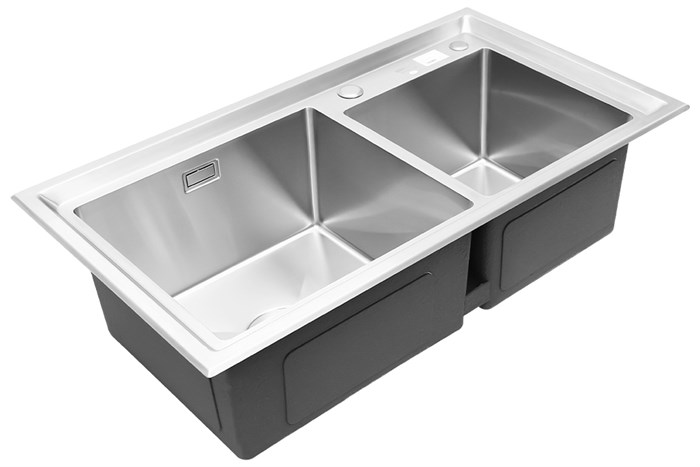 Chậu rửa chén 2 ngăn inox Eurolife EL-HM8246 Màu Inox