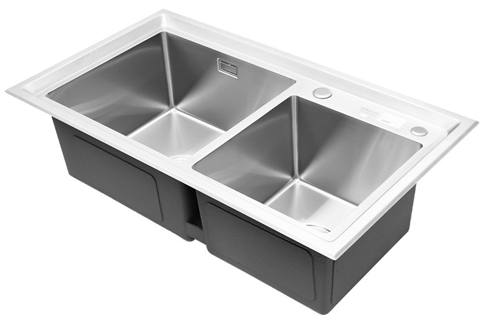 Chậu rửa chén 2 ngăn inox Eurolife EL-HM8246 Màu Inox