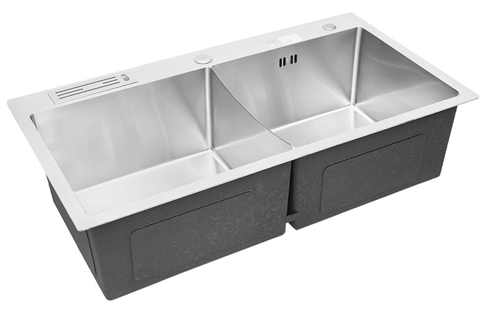 Chậu rửa chén 2 ngăn inox Eurolife EL-HM8245 Màu Inox