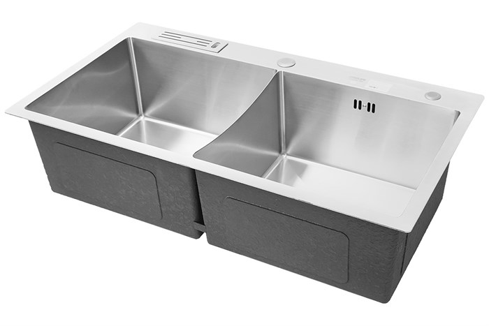 Chậu rửa chén 2 ngăn inox Eurolife EL-HM8245 Màu Inox