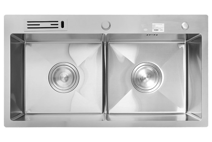 Chậu rửa chén 2 ngăn inox Eurolife EL-HM8245 Màu Inox