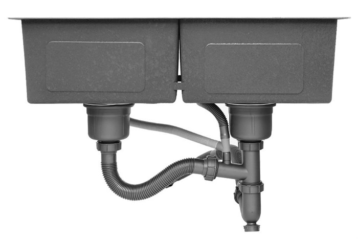 Chậu rửa chén 2 ngăn inox Eurolife EL-HM8245 Màu Inox