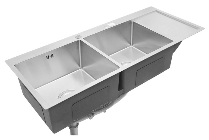 Chậu rửa chén 2 ngăn 1 cánh inox Eurolife EL-HM12050 Màu Inox
