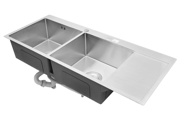 Chậu rửa chén 2 ngăn 1 cánh inox Eurolife EL-HM12050 Màu Inox